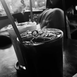 Close-up of drink on table