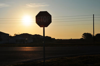 Road at sunset