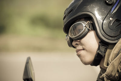 Portrait of a young man wearing sunglasses