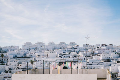 View of town against sky