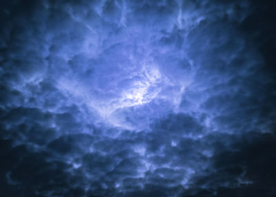 Low angle view of moon in sky