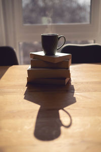 Close-up of coffee on table