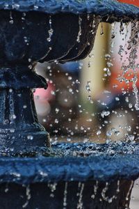Close-up of wet water