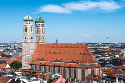 Top view of munich in germany