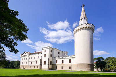 Low angle view of historical building against sky