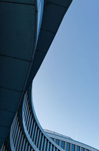Low angle view of modern building against sky