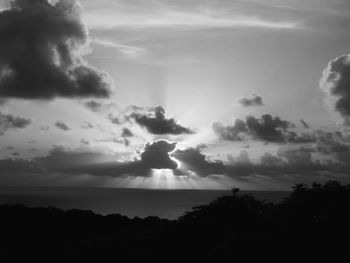 Scenic view of dramatic sky during sunset