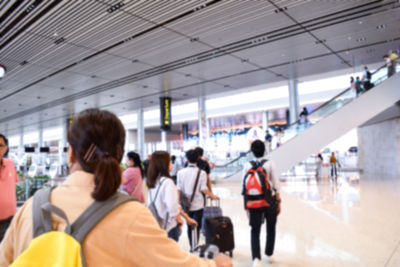 People walking in airport