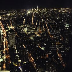 Firework display at night