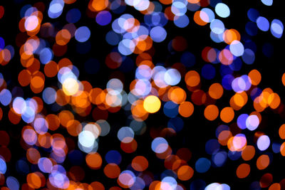 Defocused image of illuminated lights