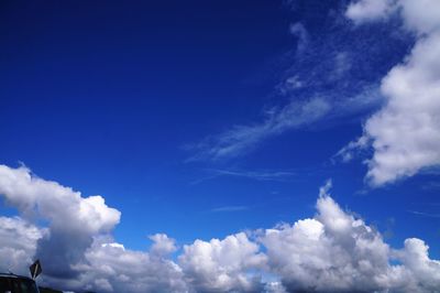 Low angle view of blue sky