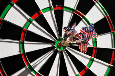 Close-up of dartboard