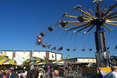 People enjoying at amusement park