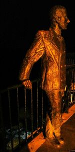 Statue at night