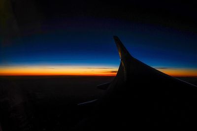 Low angle view of sky at sunset