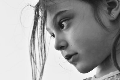 Close-up portrait of cute girl