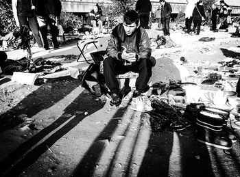 People walking on street