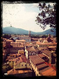 High angle shot of townscape