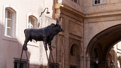 Low angle view of a statue