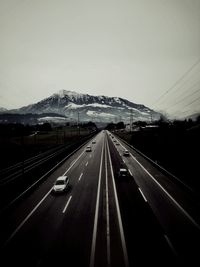 Road passing through tunnel