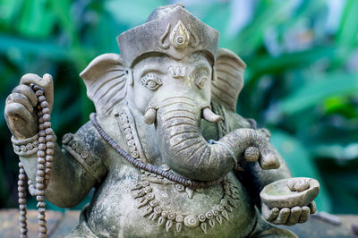 Close-up of ganesha statue