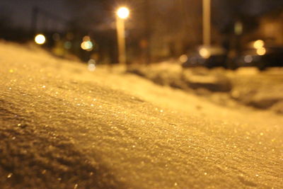 Surface level of illuminated street light