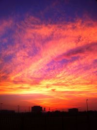Scenic view of dramatic sky during sunset
