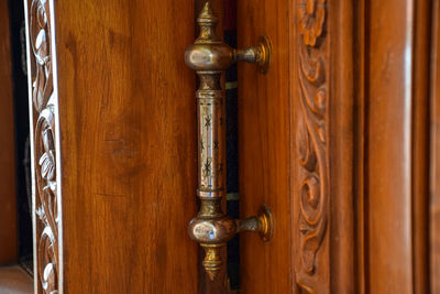 Close-up of wooden door