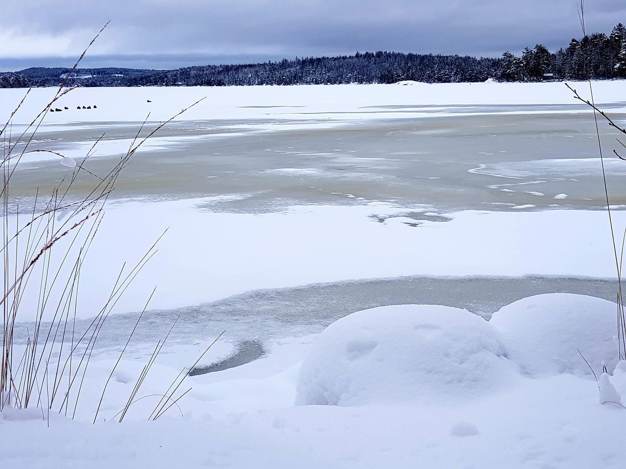 SCENIC VIEW OF SNOW COVERED LAND