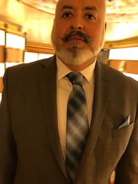 Portrait of man wearing mask