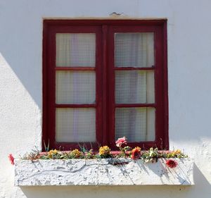 Window on white wall