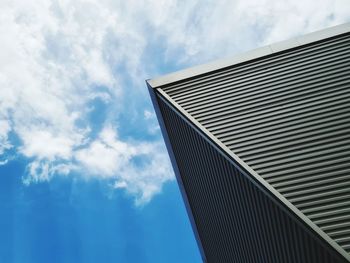 Low angle view of modern building against sky