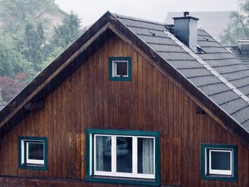 Low angle view of house against sky