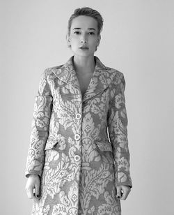 Portrait of a beautiful young woman over white background