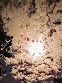 Low angle view of cloudscape against sky during sunset