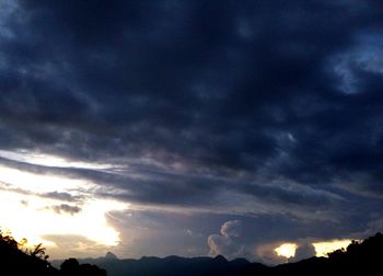 Low angle view of cloudy sky