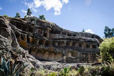 Low angle view of old ruins