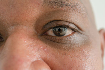 Close-up portrait of man eye