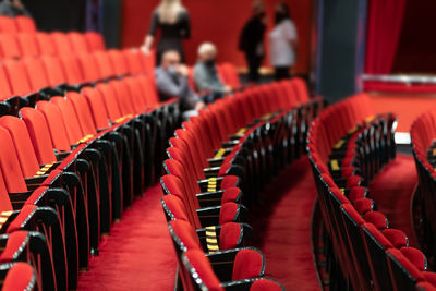 Separated theater seats because of corona virus measures