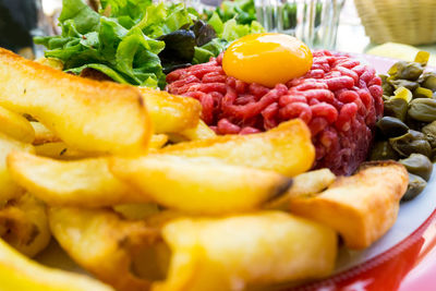 Close-up of food in plate