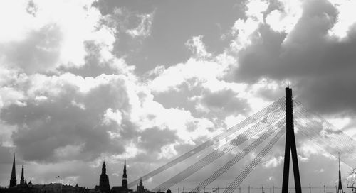 Low angle view of bridge against sky