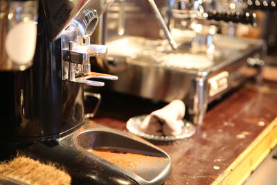 Close-up of coffee on table