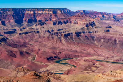 Aerial view of rock formations