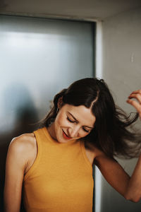 Portrait of a smiling young woman