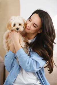 Young woman with dog