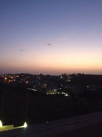 View of illuminated cityscape at night