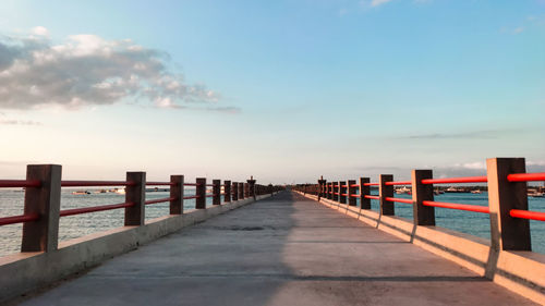 View of bridge over sea against sky