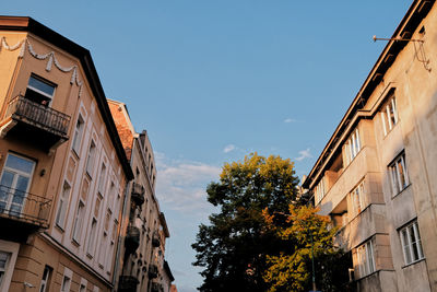 Low angle view of building against clear sky