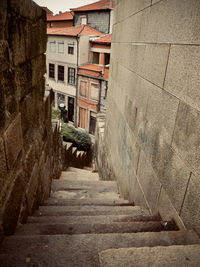 Narrow alley amidst buildings in city