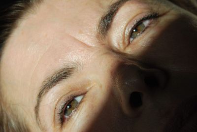 Close-up portrait of woman eye